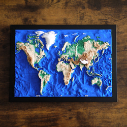 KAREアート　絵　世界地図 Amazon | 48×78 大型 現代世界地図 Elite 掛地図 ラミネート済み