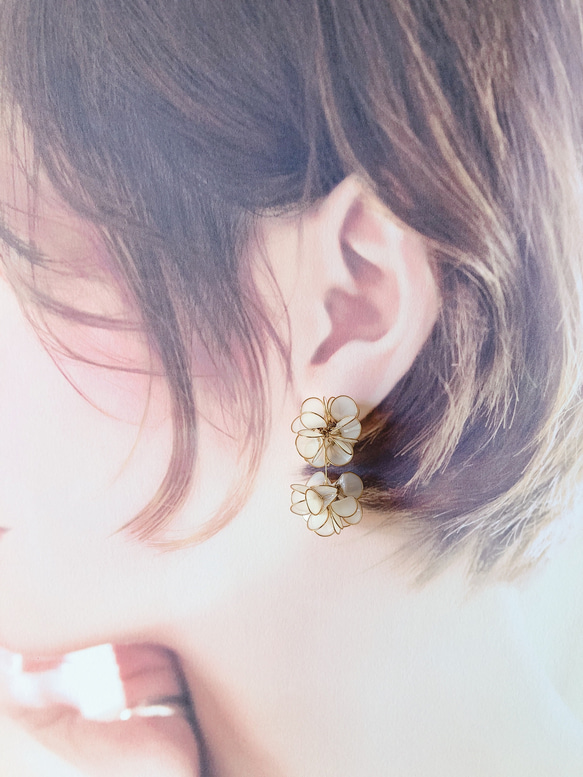 dip flower 【earring・pierce】 3枚目の画像