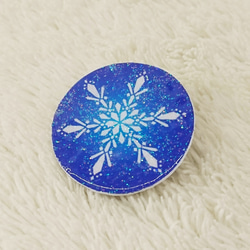 青の記憶【ブローチ】雪の結晶 2枚目の画像
