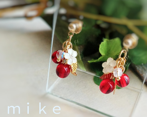 りんごピアス11点+おまけ3点 りんごピアス | キイロ工房