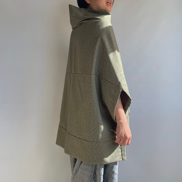 Unique item | Triangle HAORI with a lining & a brooch -TRH26 第2張的照片