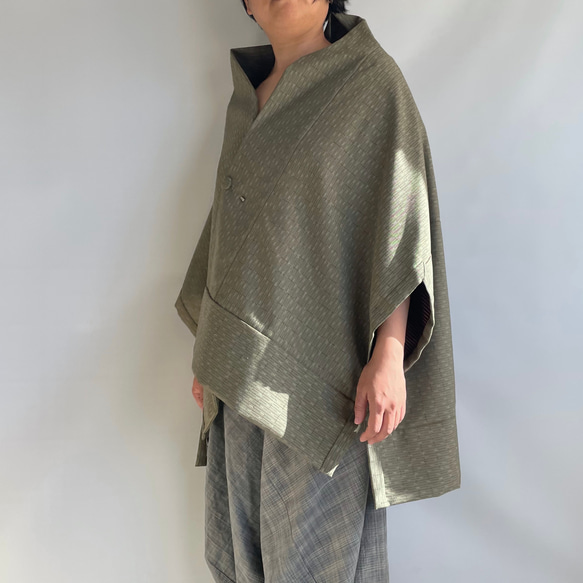 Unique item | Triangle HAORI with a lining & a brooch -TRH26 第3張的照片