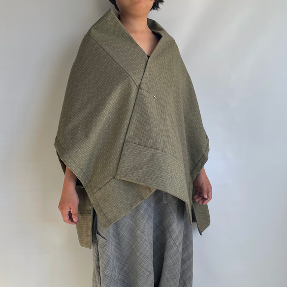 Unique item | Triangle HAORI with a lining & a brooch -TRH26 第4張的照片