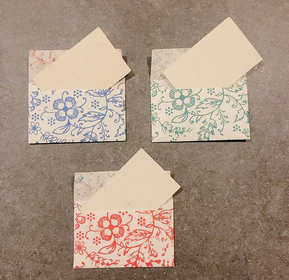 ポップなグラデーションの小さな封筒＆カード <3枚セット> 1枚目の画像