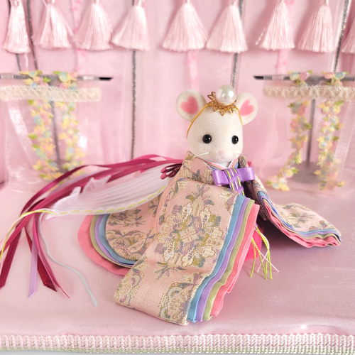 465 ひなまつり 小さな着せ替えお着物〈お姫様〉十二単《西陣織