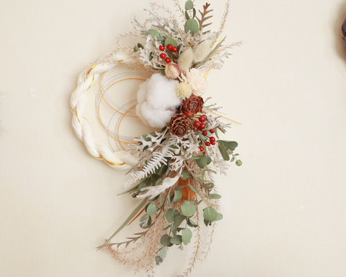 ナチュラルなしめ縄リース しめ縄・しめ飾り Bel ange 通販 15160037