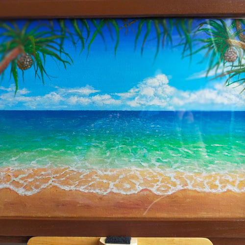 風景画 沖縄　アンティーク　絵画　絵　 約87.5cm x 42.5
cm 風景画 沖縄 アンティーク 絵画 絵 約87.5cm x 42.5 cm 71+