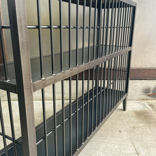 アイアンシェルフ［Lattice］鉄板棚 鉄格子 アイアン家具 アイアン