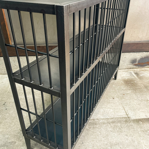 アイアンシェルフ［Lattice］鉄板棚 鉄格子 アイアン家具 アイアン