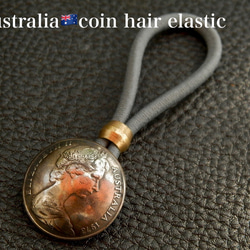 ＃H96  Australia Coin Hair Elastic 2枚目の画像