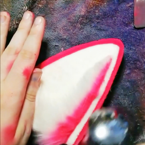 【受注生産】大福猫の耳カチューシャ 手作りリアルな毛皮のような ヘアアクセサリー シミュレーション動物の耳 ロリータ 14枚目の画像