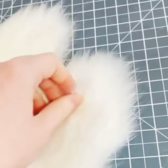 【受注生産】大福猫の耳カチューシャ 手作りリアルな毛皮のような ヘアアクセサリー シミュレーション動物の耳 ロリータ 11枚目の画像