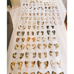 【受注生産】大福猫の耳カチューシャ 手作りリアルな毛皮のような ヘアアクセサリー シミュレーション動物の耳 ロリータ 16枚目の画像