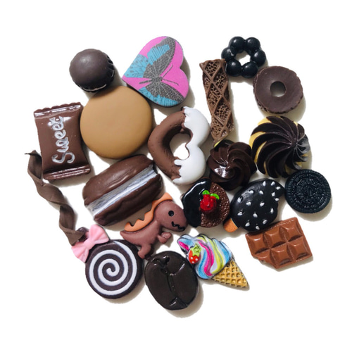 ハンドメイド スイーツデコ工房 MY mama レジン 封入パーツ スイーツデコ 材料 フェイク チョコ