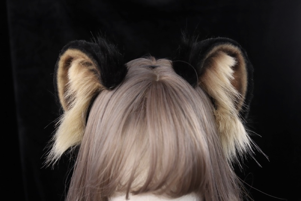 【受注生産】ハムスターの耳カチューシャ 手作りリアルな毛皮のような ヘアアクセサリー シミュレーション動物の耳 ロリータ