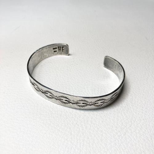 silver950 スタンプワーク シルバーバングル ブレスレット