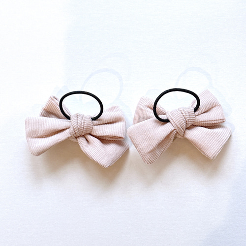 ハンドメイドヘアゴム フレンチコーデュロイ C&Sフレンチコーデュロイ使用、ハンドメイド、ヘアゴム、ベビー