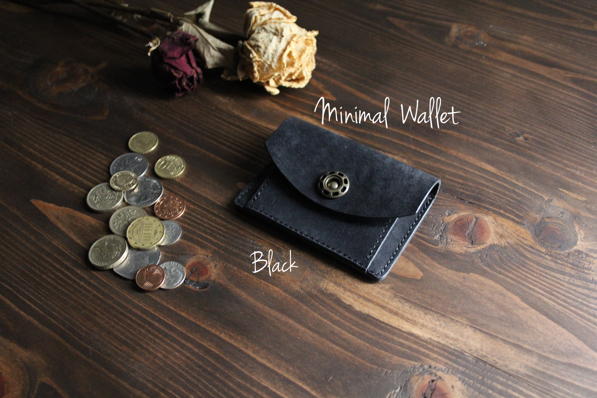 【送料無料】プエブロ　ミニマルウォレット【ブラック】