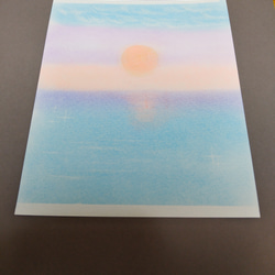 海の波 パステル画 海の波 パステル画
