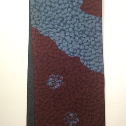 油滴天目文様と染め分け文様　上質な正絹のメンズリバーシブルマフラー 9枚目の画像