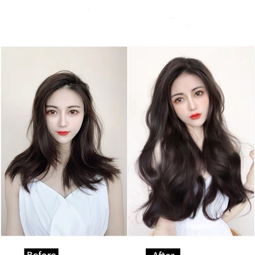 ウィッグ U型 ワンタッチ カール エクステ 付け毛 コスプレ 60cm 10/11