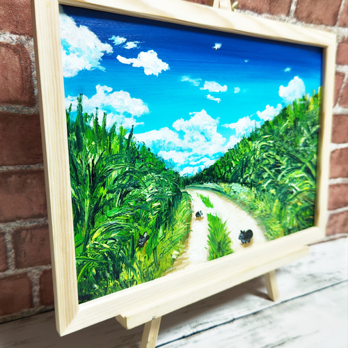油絵 絵画【サトウキビ畑の空】 油絵 油彩 油彩画 絵 絵画【サトウキビ畑の空】 | HIROSHI1990