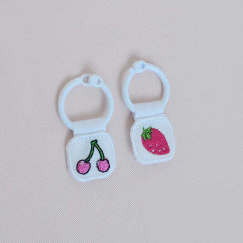 引っ張りやすい♪洗える刺繍のシューズタグ いちご・さくらんぼ その他