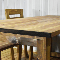 幅140㎝ ダイニングテーブル 無垢材 RONOJI 茶脚 食卓 机 ダイニング 10枚目の画像