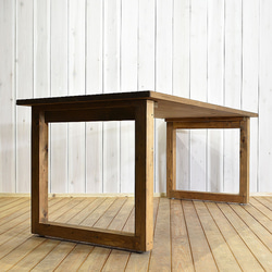 早い者勝ち！在庫処分 幅160㎝ ダイニングテーブル 無垢材 RONOJI 茶脚 食卓 机 ダイニング 6枚目の画像