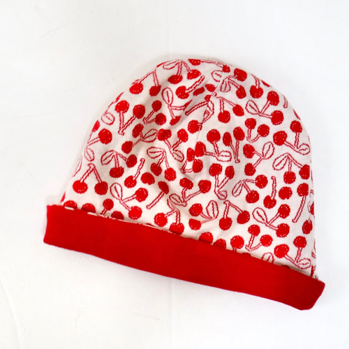 ピンクハウス 黒 さくらんぼ柄 帽子 さくらんぼコサージュ付き麦わら帽子