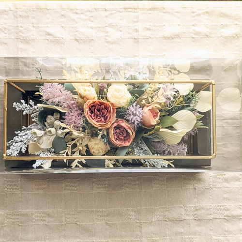 バラのはり絵 縦長デザイン ゴールドフレーム バラのはり絵 縦長デザイン ゴールドフレーム バラの花おしゃれ