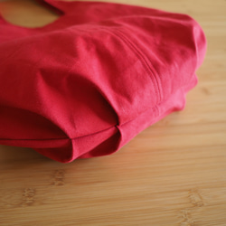 育てる帆布の2wayトートバッグ 赤色/A4対応 大容量 9枚目の画像