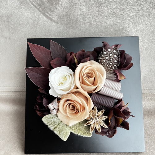 SALE】【プレゼント インテリア】ブラウン系プリザーブドフラワー 商品