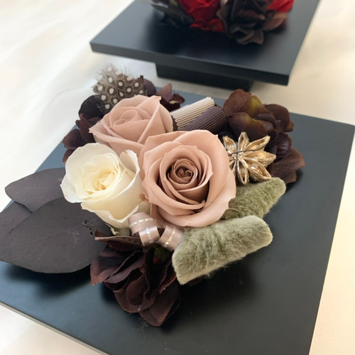 SALE】【プレゼント インテリア】ブラウン系プリザーブドフラワー 商品