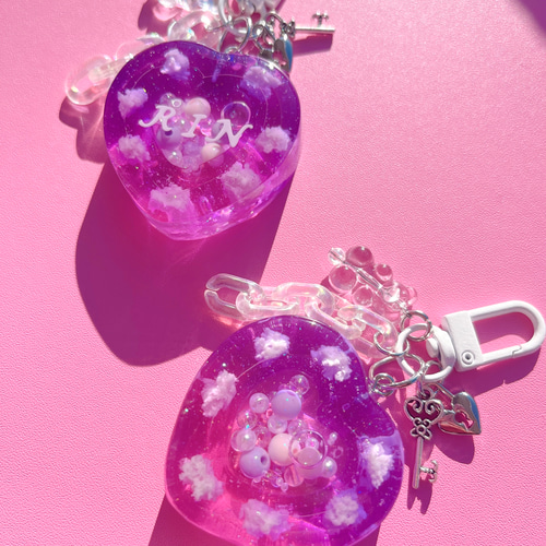 もくもく雲】ハートシェイカーキーホルダー キーホルダー atelier