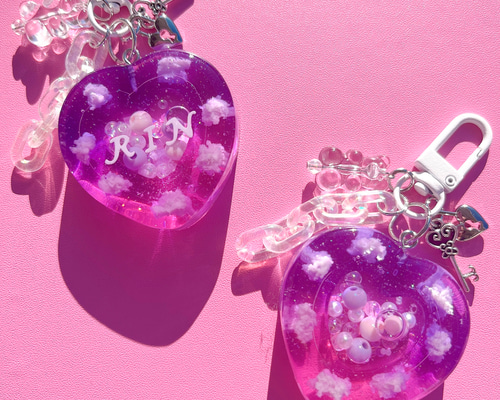 有美 ⚫︎お守り/カクカクハートキーホルダー／ピンク 78a23f6e0f87bdc31ac96bb5959030