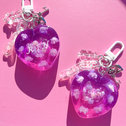 もくもく雲】ハートシェイカーキーホルダー キーホルダー atelier