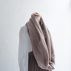 【longtype】ボア×チェックのスヌード chic mocha×check　2023A/W 4枚目の画像