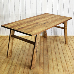 幅140㎝ ダイニングテーブル 無垢材 HANOJI Type1 食卓 机 ダイニング 2枚目の画像