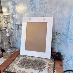 アンティークな部屋/ アンティーク調 壁掛け鏡（ホワイト） ウォールミラー ロイヤルサロン/ 11枚目の画像