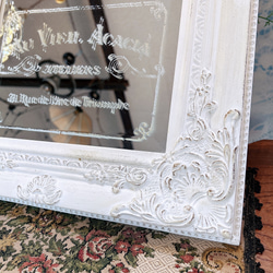 アンティークな部屋/ アンティーク調 壁掛け鏡（ホワイト） ウォールミラー ロイヤルサロン/ 9枚目の画像