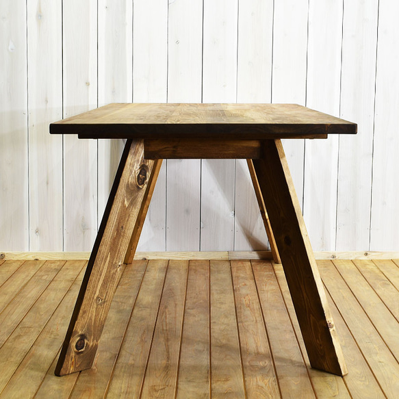 幅150㎝ ダイニングテーブル 無垢材 ダイニングテーブル HANOJI Type2 食卓 机 ダイニング 5枚目の画像