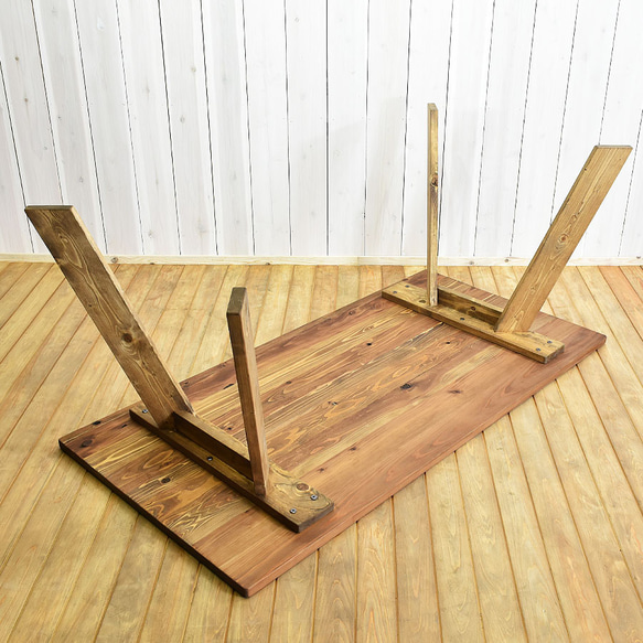 幅150㎝ ダイニングテーブル 無垢材 ダイニングテーブル HANOJI Type2 食卓 机 ダイニング 8枚目の画像
