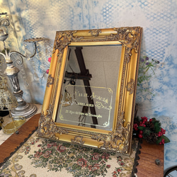 アンティークな部屋/ アンティーク調 壁掛け鏡（ゴールド） ウォールミラー ロイヤルサロン/ 4枚目の画像