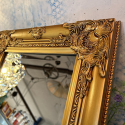 アンティークな部屋/ アンティーク調 壁掛け鏡（ゴールド） ウォールミラー ロイヤルサロン/ 6枚目の画像