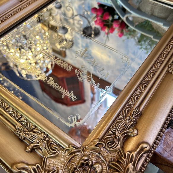 アンティークな部屋/ アンティーク調 壁掛け鏡（ゴールド） ウォールミラー ロイヤルサロン/ 15枚目の画像