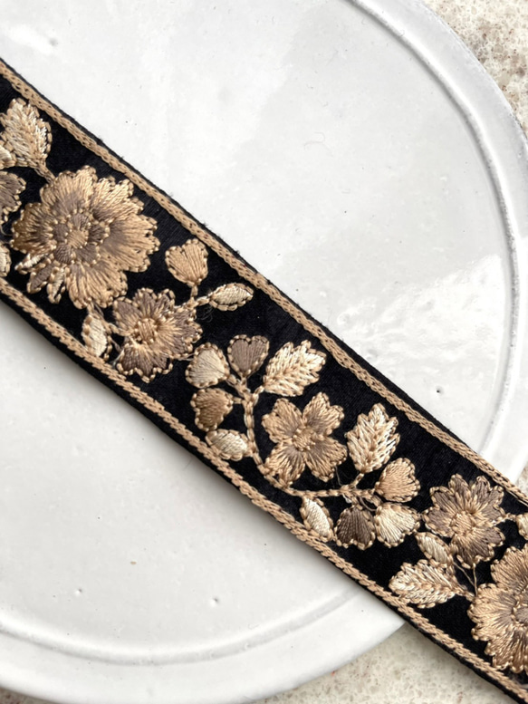 J38 ★50cm★インド刺繍リボン 5枚目の画像