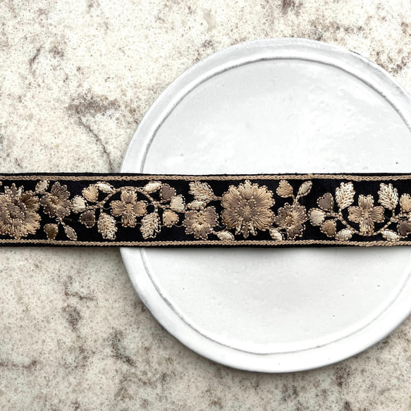 J38 ★50cm★インド刺繍リボン 3枚目の画像