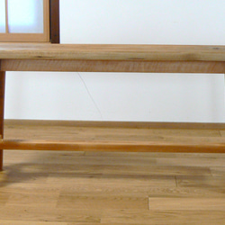 スリムベンチ朴　スリムベンチ　ベンチ　椅子　木製 2枚目の画像