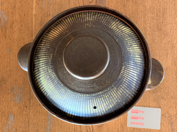 ストライプ土鍋(五人用)　10号　耐熱陶器 9枚目の画像
